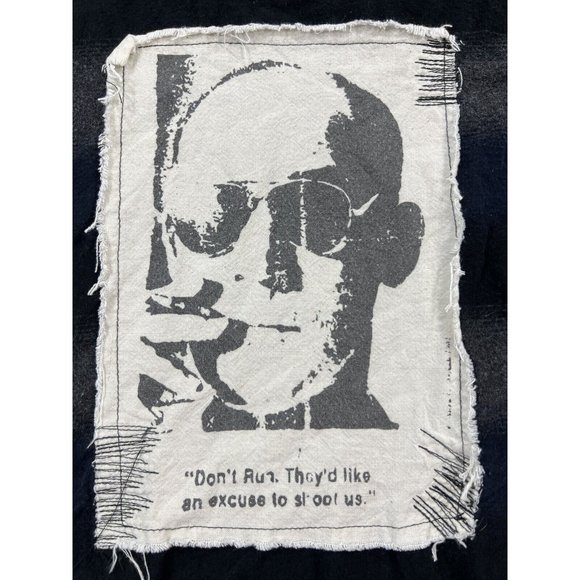 For Those Who Sin Flannel Shirt Mens Large Hunter S Thompson Gonzo Dont Run - Picture 3 of 14